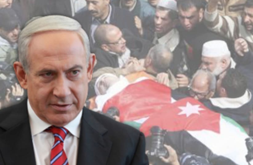 Netanyahu expresses regret for killing of Jordanian judge (photo credit: REUTERS,MARC ISRAEL SELLEM/THE JERUSALEM POST)