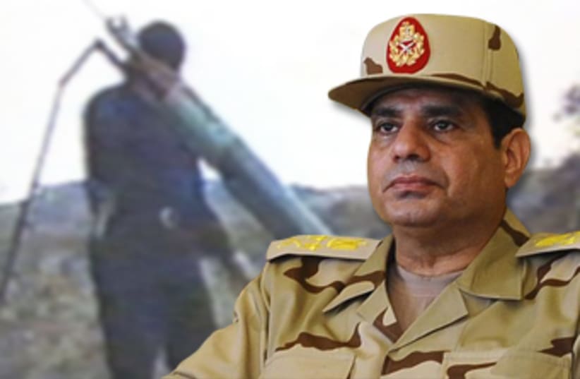 Egyptian military leader Abdel Fatah al-Sisi (photo credit: REUTERS)