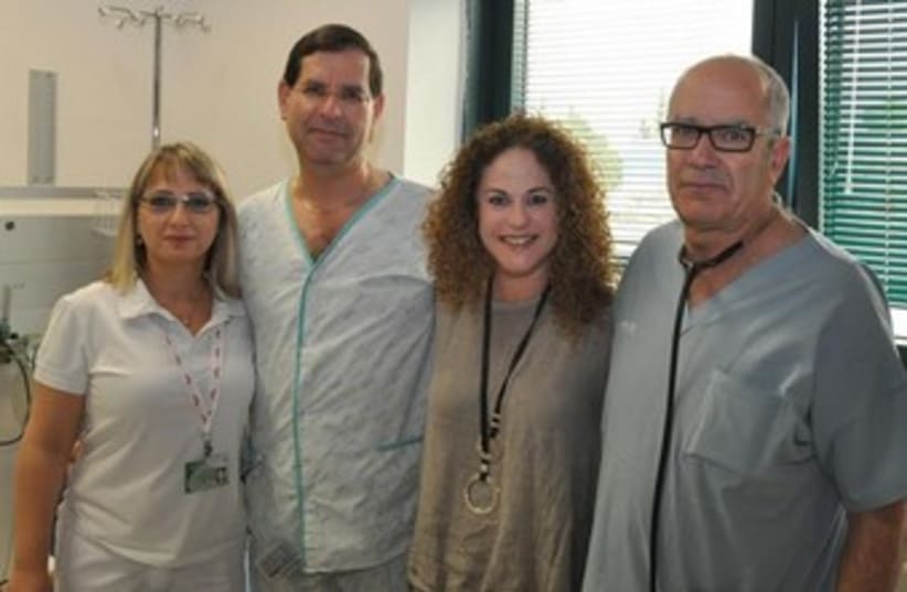 Zuckerman couple with Dr. Turgeman and nurse Ina Schneider. (photo credit: Courtesy)