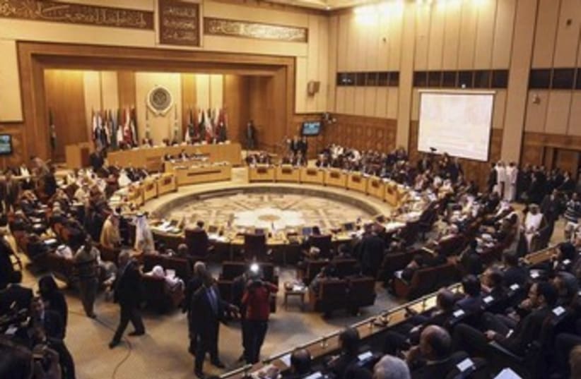 Foreign ministers of the Arab League countries meet in Cairo March, 9, 2014. (photo credit: REUTERS)