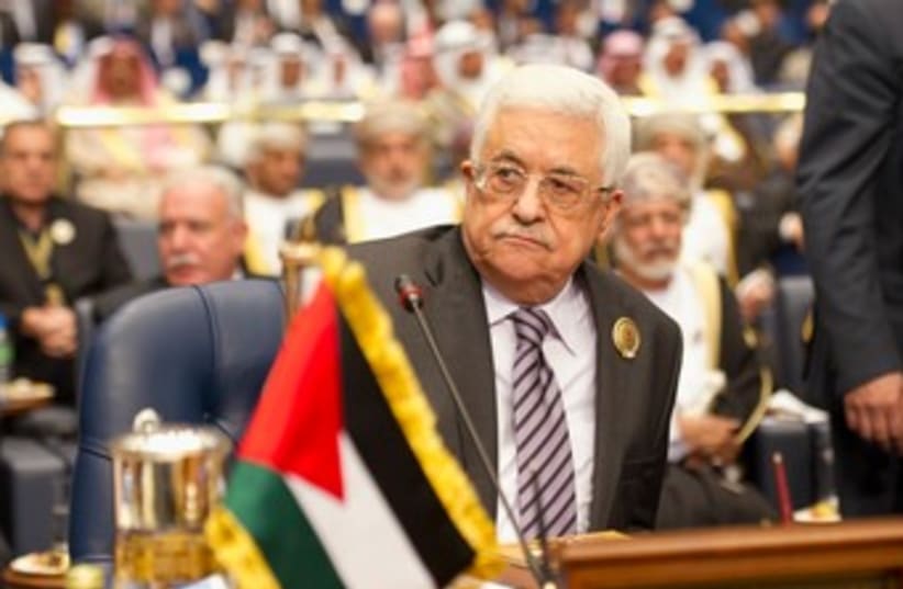 Abbas at Arab League summit (photo credit: REUTERS)