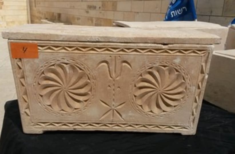 2,000 year-old-coffins stolen in Jerusalem (photo credit: IAA)