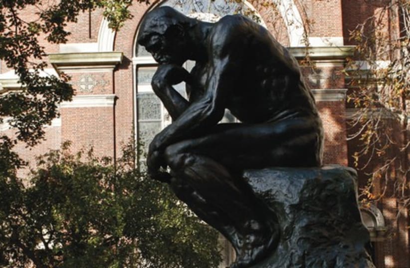 AUGUSTE RODIN’S statue of a philosopher. (photo credit: REUTERS)