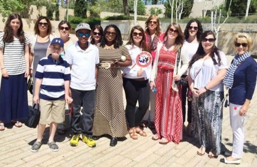 US delegation of widows and Orphans at Yad Vashem (photo credit: COURTESY OF IDFWO)