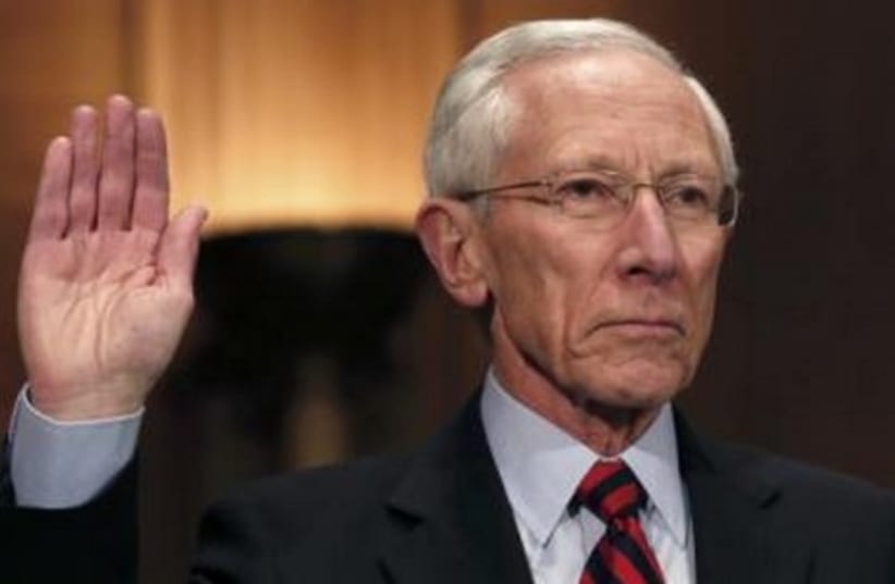 Former Bank of Israel director Stanley Fischer at a hearing on his nomination to be a member and vice chairman of the Federal Reserve Board of Governors in Washington March 13, 2014. (photo credit: REUTERS)