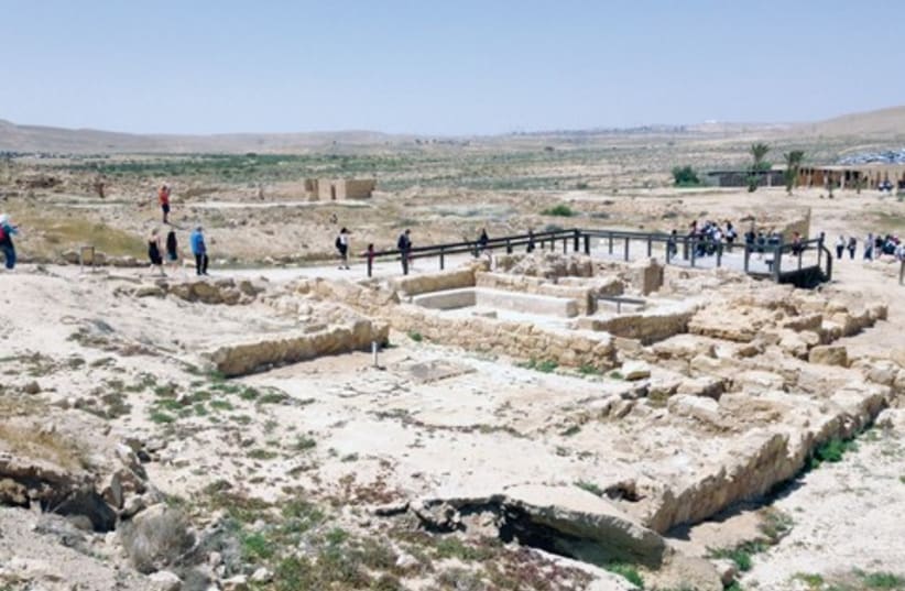 Ancient Nabatean city of Mamshit (photo credit: MEITAL SHARABI)
