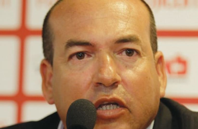 Eyal Berkovic was unveiled as Hapoel Tel Aviv’s new manager yesterday and promised he would lead the club to success as long as he will be given time. (photo credit: ASAF KLIGER)