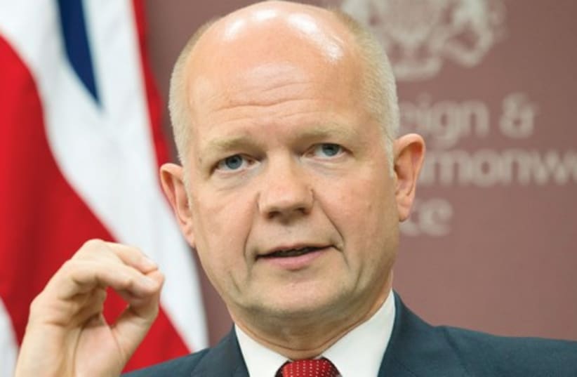 UK FOREIGN SECRETARY William Hague (photo credit: REUTERS)