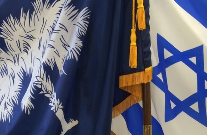South Carolina, Israel flags (photo credit: TWITTER)