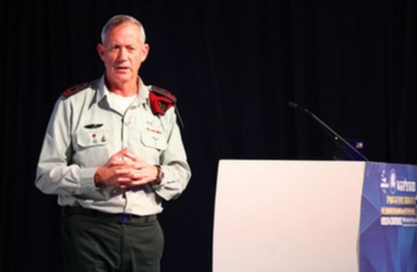 IDF chief Benny Gantz speaks at Herzliya Conference, June 9, 2014 (photo credit: EREZ HARODI - OSIM TSILUM)