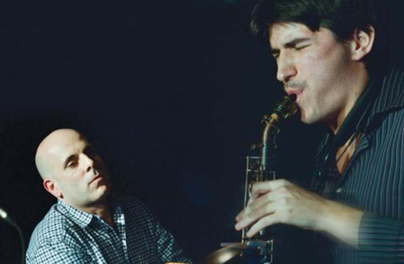 Niogi saxophonist Omri Abramov (right) seen here with pianist Guy Shkolnik. (photo credit: REINHARD DORN)