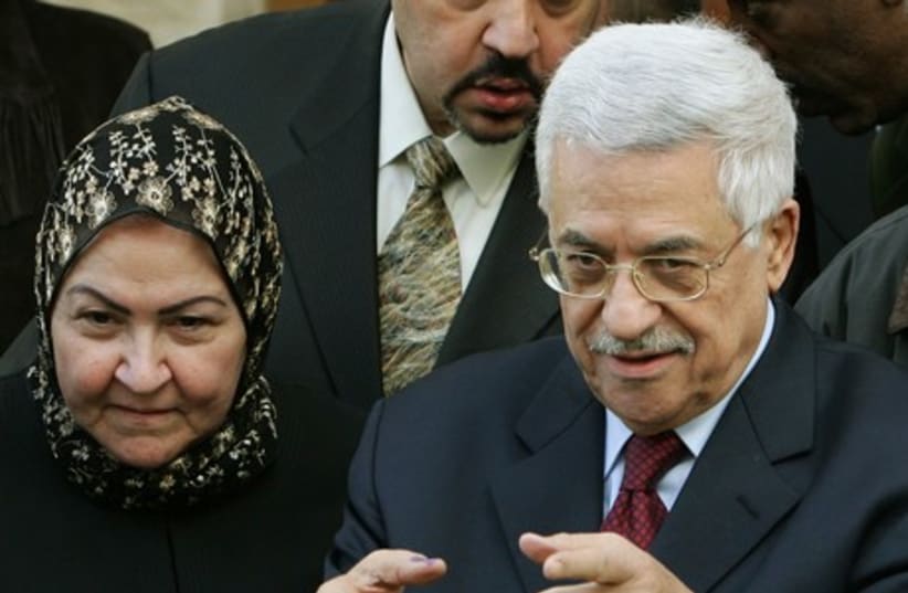 Mahmoud Abbas and his wife Amina (photo credit: REUTERS)