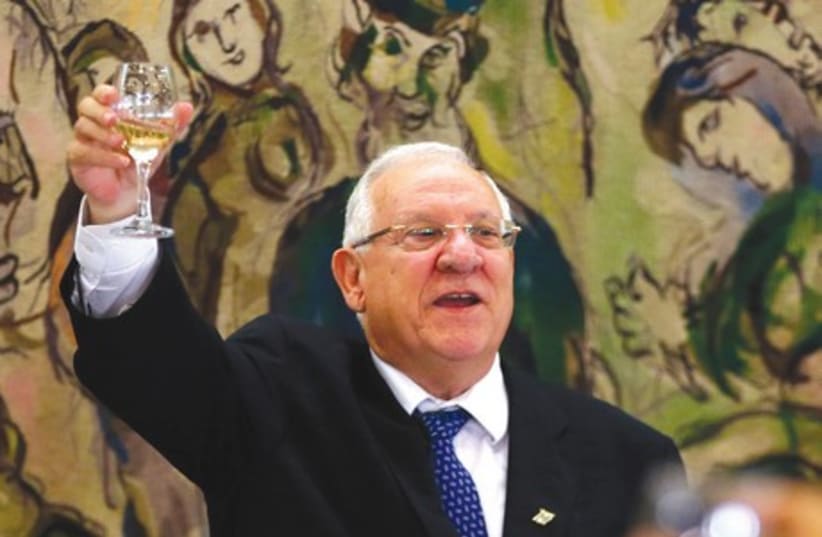 Reuven Rivlin (Likud) was elected the country’s 10th president June 10, winning the second round of Knesset voting with 63 seats over MK Meir Sheetrit (Hatnua) who received 53. (photo credit: RONEN ZVULUN / REUTERS)