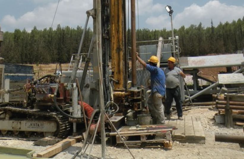 ONE OF IEI’s exploratory oil shale drilling sites at Zoharim (photo credit: Courtesy)
