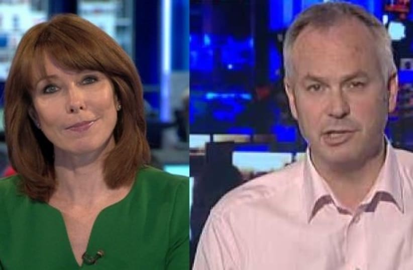 Sky’s Kay Burley and Tim Marshall: there was nothing remotely kind or caring about their banter. (photo credit: screenshot)