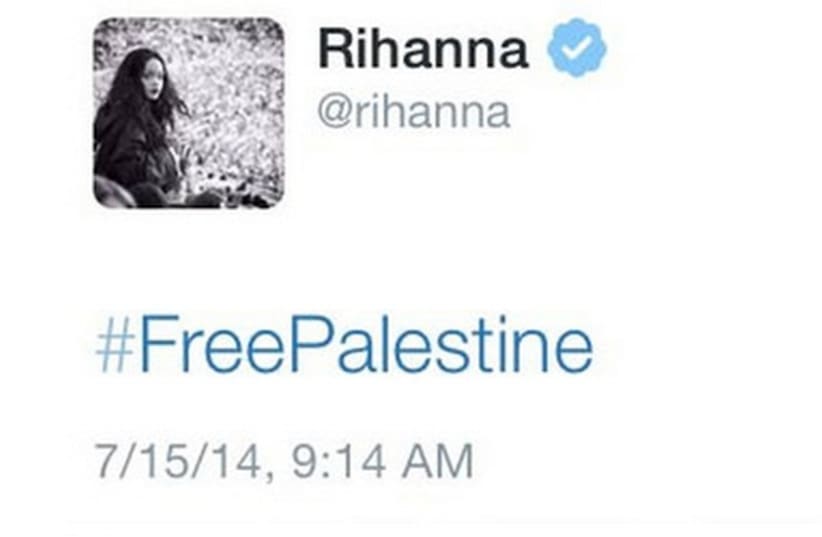 Rihanna's controversial tweet (photo credit: screenshot)