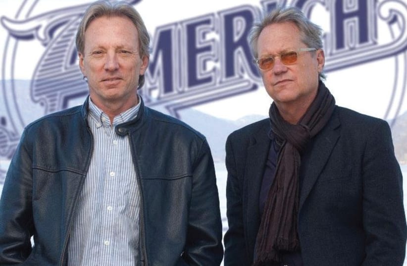 GERRY BECKLEY (right) and Dewey Bunnell of the hit band America. (photo credit: FACEBOOK)
