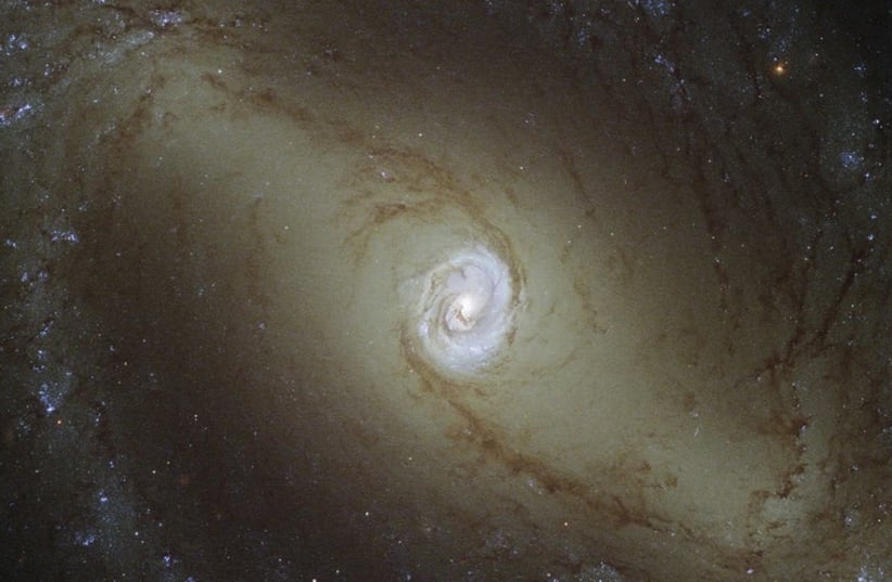 A spiral galaxy known as NGC 1433 is seen in an undated image captured by the NASA/ESA Hubble Space Telescope (photo credit: REUTERS)