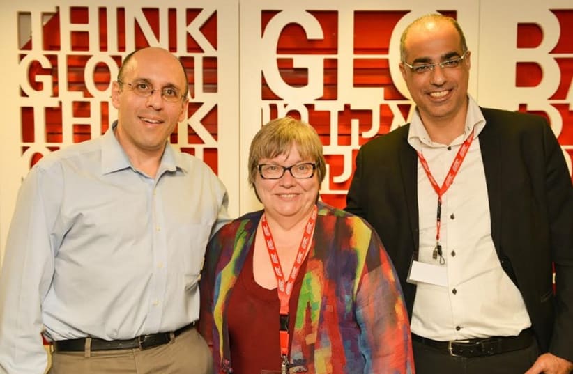  Prof. Moshe Cohen-Eliya, Prof. Patricia Kuszler, Prof. Paul Shiff Berman (photo credit: LOUISE GREEN)