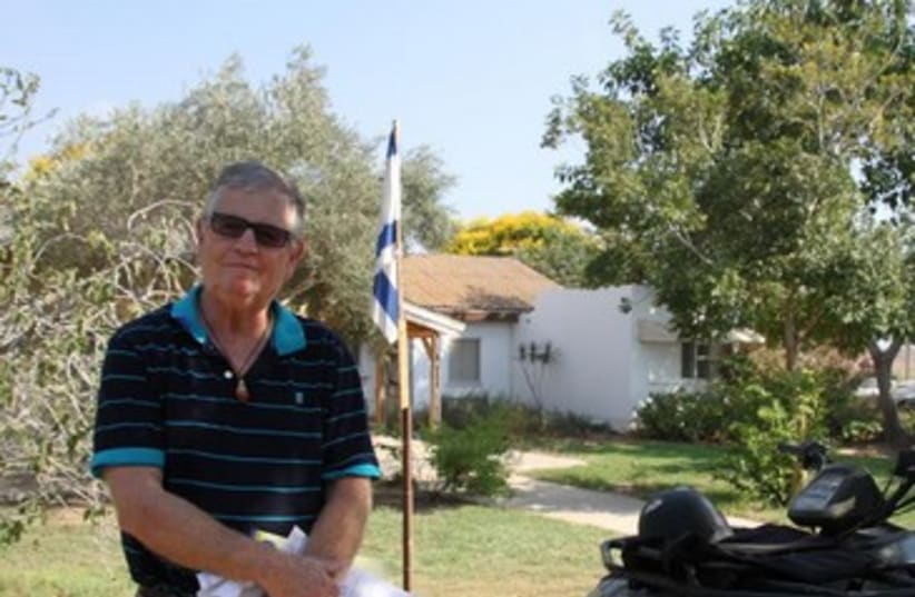 Yigal Cohen on Kibbutz Nir Am, July 21, 2014.  (photo credit: TOVAH LAZAROFF)