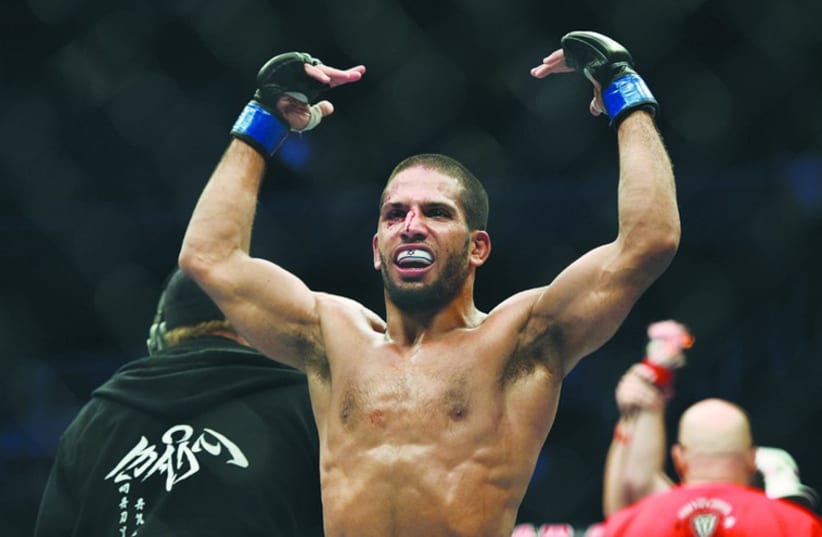 Noad Lahat impressed in his UFC featherweight bout against Steven Siler on Saturday in San Jose (photo credit: REUTERS)