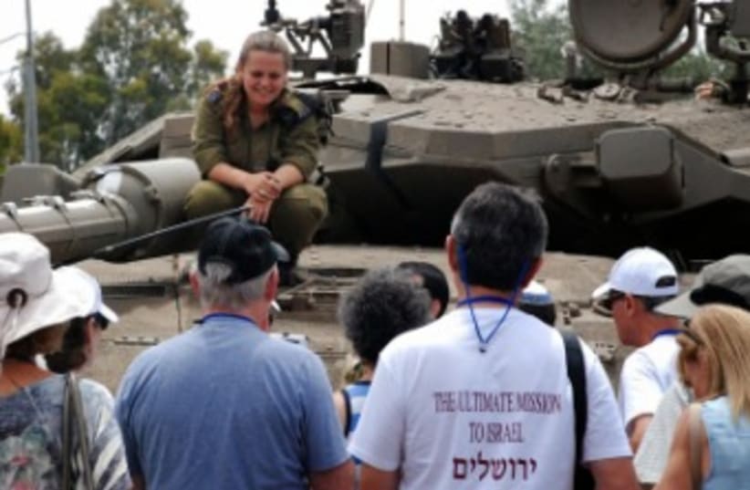 A visit to IDF bases and receiving briefings from IDF officers. (photo credit: SHURAT HADIN)