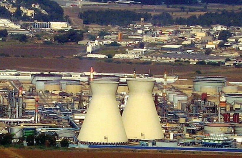 Beit Hazikuk in Haifa is the country’s largest oil refinery. (photo credit: Wikimedia Commons)