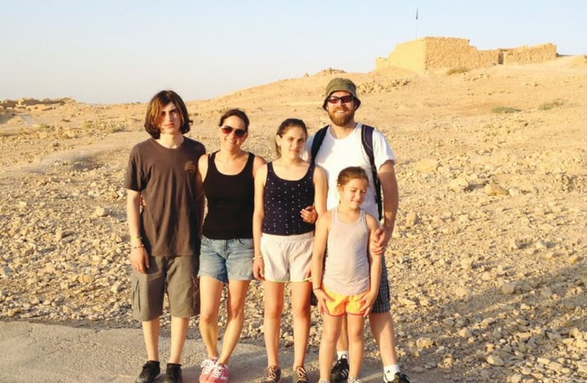 The Ashkenazy family during a hike in the desert. (photo credit: Courtesy)