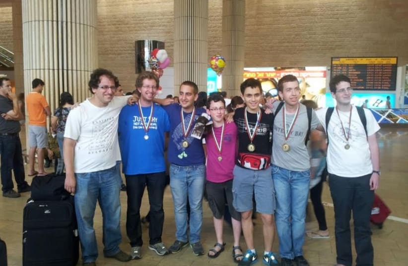 The  team, Israeli mathematics winners of the International Mathematics Competition. (photo credit: Courtesy)