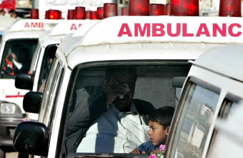 Ambulance in Gaza (photo credit: REUTERS)