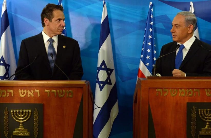 PM Binyamin Netanyahu and New York Gov. Andrew Cuomo. (photo credit: HAIM ZACH/GPO)