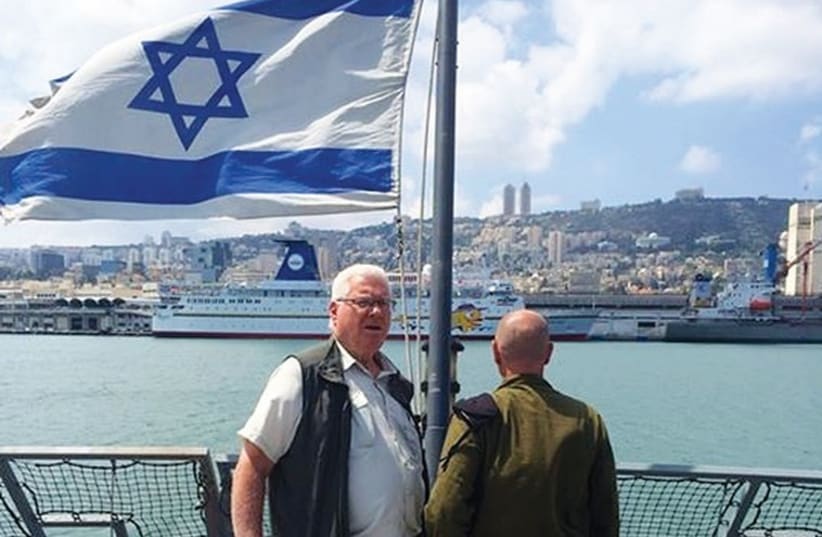 Richard Hellman during his current solidarity mission to Israel. (photo credit: Courtesy)