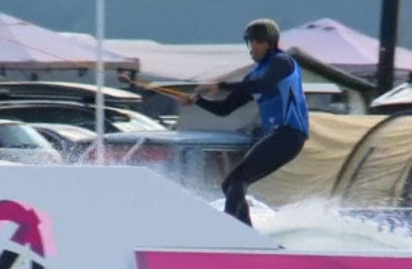 Lior Sofer at the Cable Wakeboard World Championships in Norway. (photo credit: screenshot)