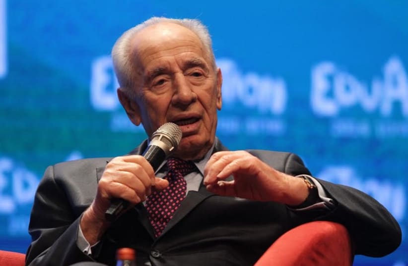 Former president Shimon Peres at the EduAction Forum. (photo credit: DAN BLILATI)