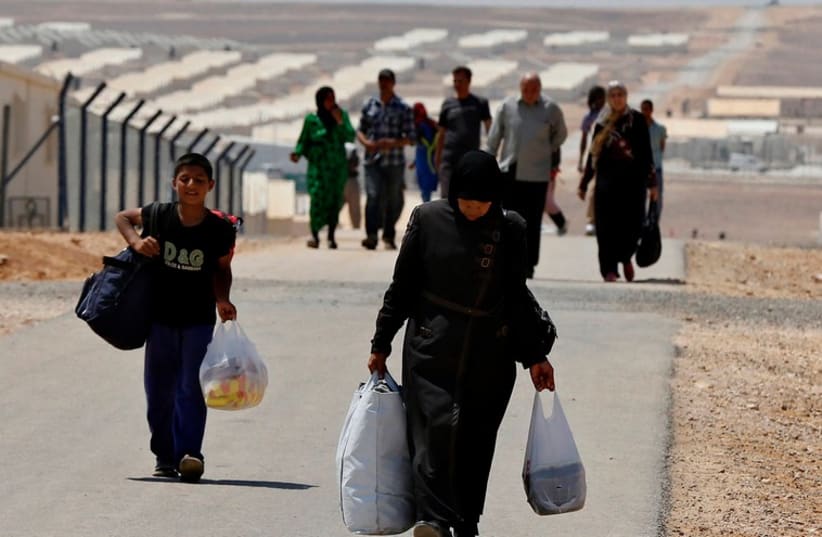 Syrian refugees in Jordan, August 2014. (photo credit: REUTERS)