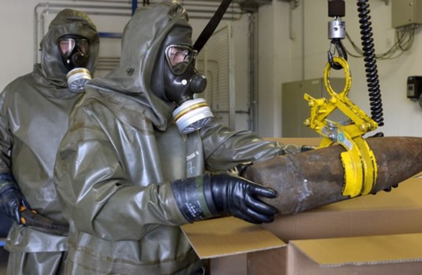Chemical weapons disposal [file] (photo credit: REUTERS)