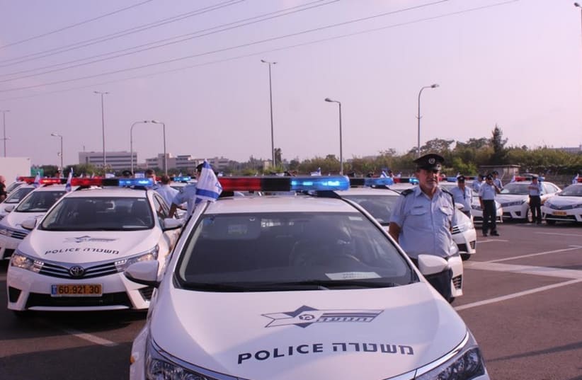 The christening of a new fleet of traffic police cruisers. (photo credit: YEHONATAN SABBAN)
