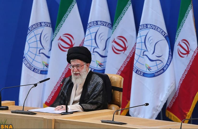 Iran's Supreme Leader Ayatollah Ali Khamenei speaks in Tehran (photo credit: REUTERS)