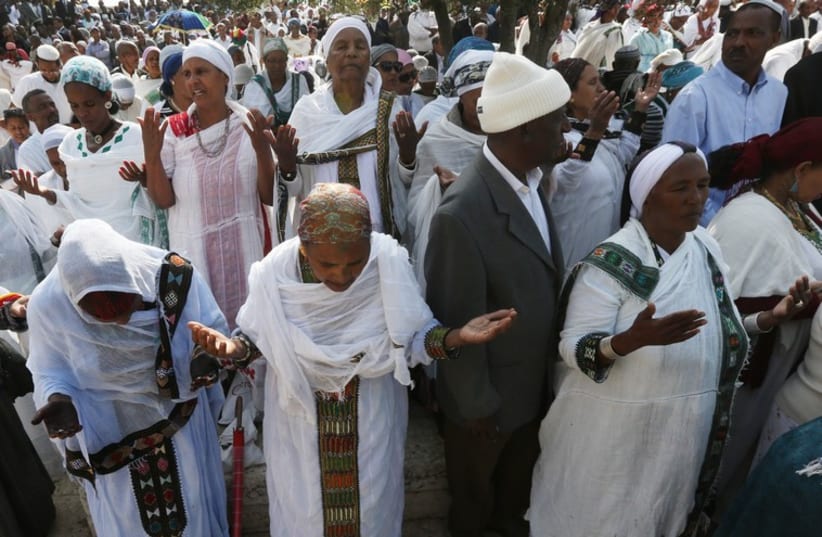 Ethiopians celebrating in Jerusalem (photo credit: MARC ISRAEL SELLEM/THE JERUSALEM POST)