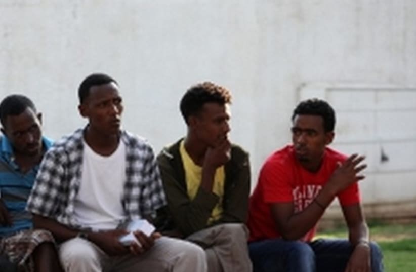 Eritrean migrants in Tel Aviv. (photo credit: MARC ISRAEL SELLEM/THE JERUSALEM POST)