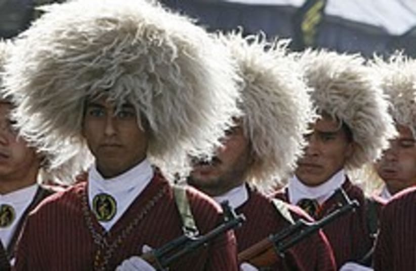 iran revolutionary guards white wigs 224 (photo credit: AP)