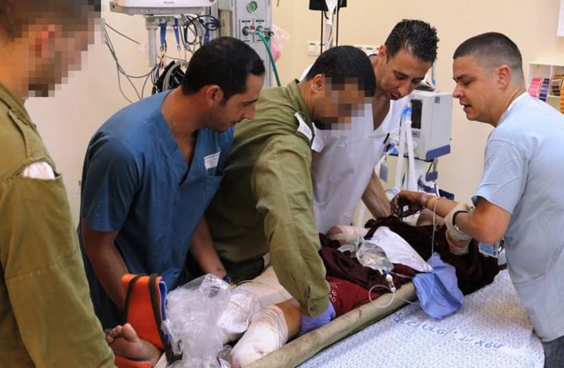 Woman who lost arm and leg in Syrian civil war treated at Ziv Medical Center. (photo credit: ZIV MEDICAL CENTER)