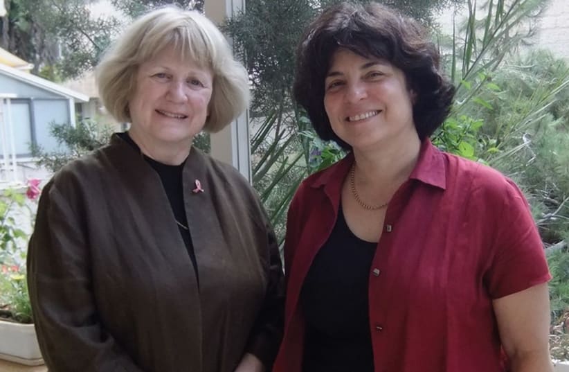 PROF. MARY-CLAIRE KING (left) and PROF. EPHRAT LEVY-LAHAD (photo credit: JUDY SIEGEL-ITZKOVICH)
