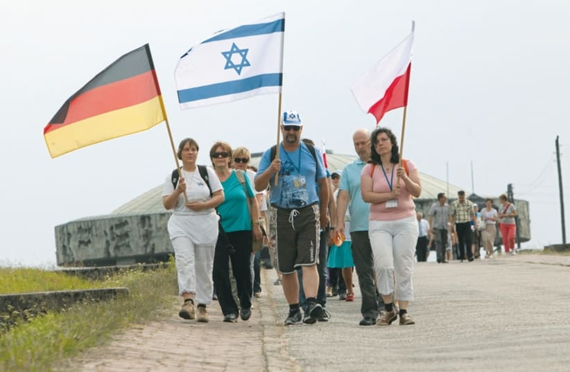 The march of life event at the former Nazi death camp Majdanek in Lublin. (photo credit: REUTERS)