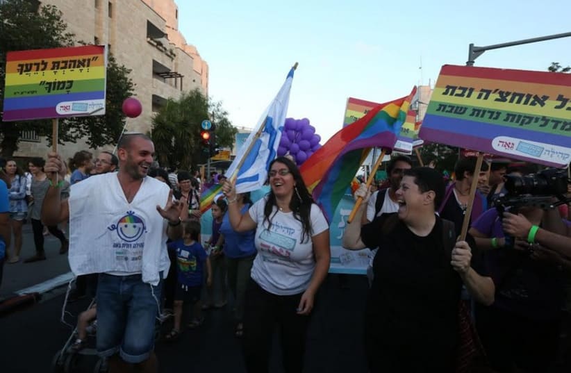 2014 Gay Pride Parade in Jerusalem. (photo credit: MARC ISRAEL SELLEM/THE JERUSALEM POST)