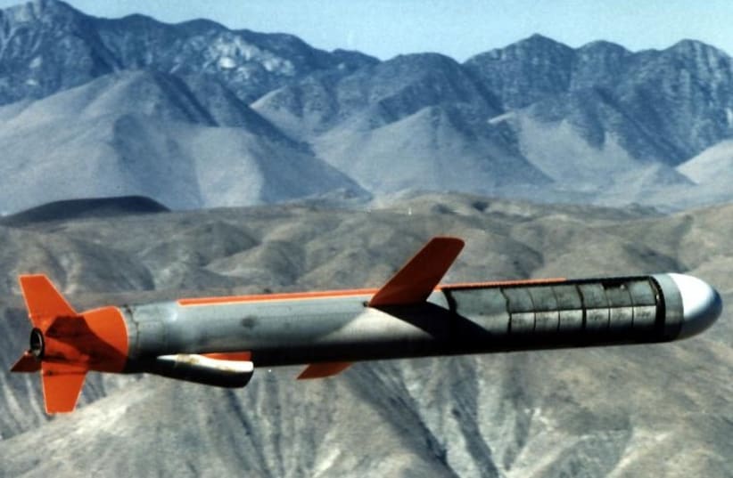 A US-made Tomahawk cruise missile. (photo credit: REUTERS)