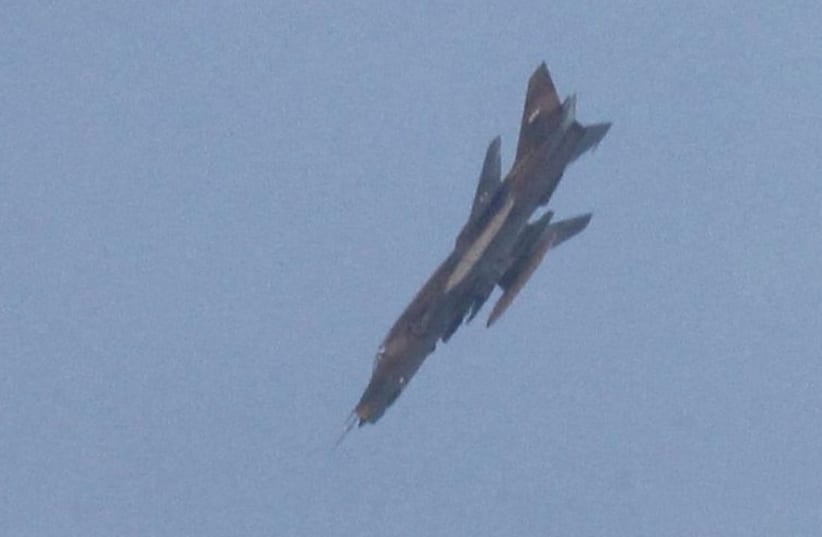 Syrian Regime fighter jet (photo credit: REUTERS)