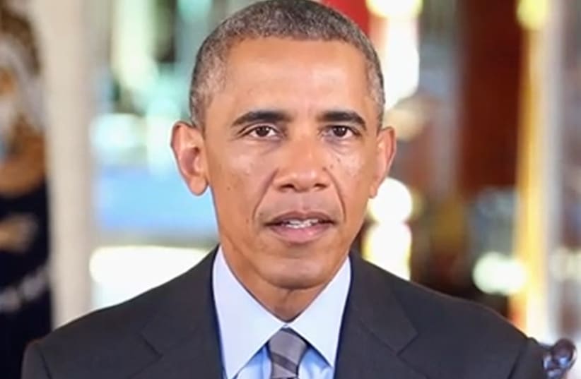 US President Barack Obama delivers Rosh Hashana message.  (photo credit: screenshot)