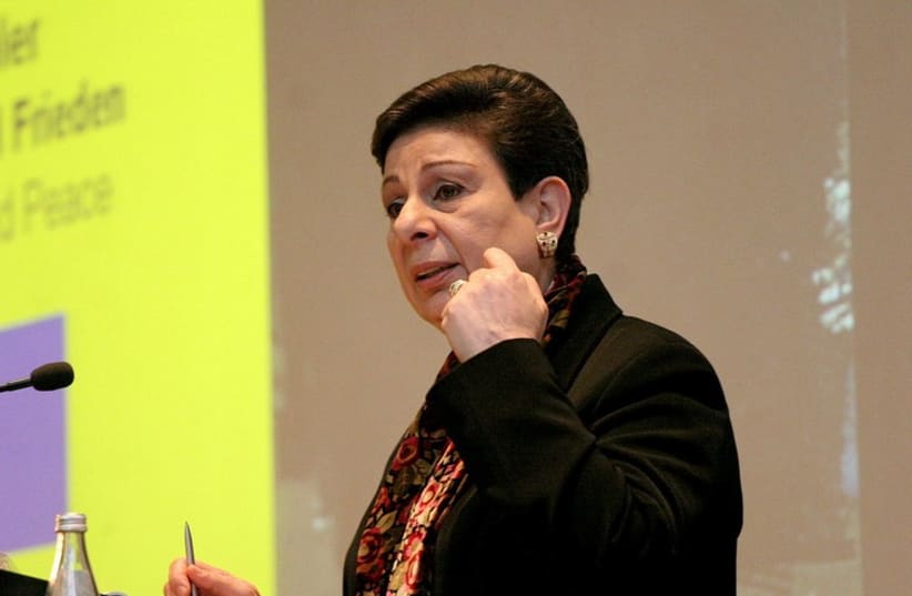PLO executive committee member Hanan Ashrawi (photo credit: Wikimedia Commons)