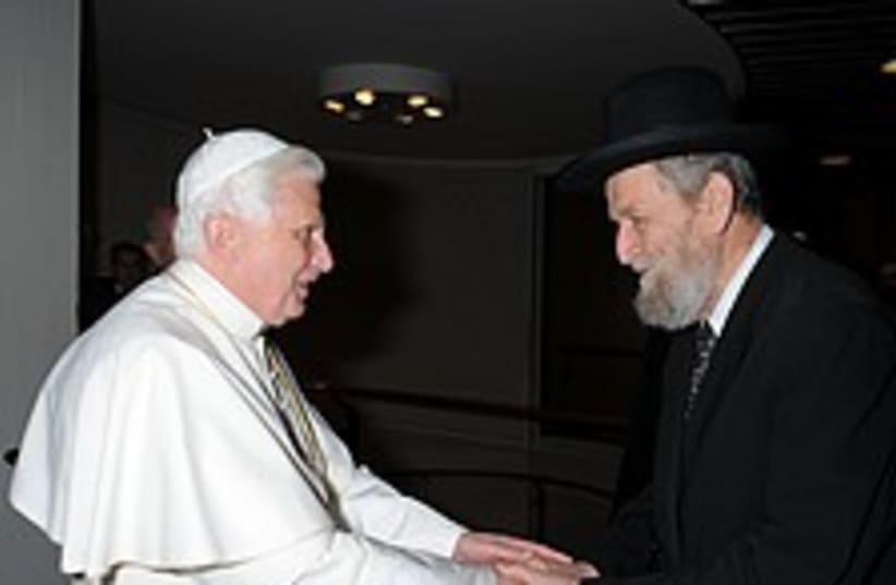 rabbi with pope  224.88 ap (photo credit: AP)